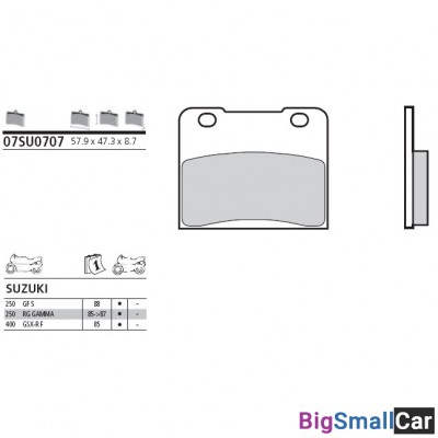 Тормозные колодки BREMBO SINTER 07SU06SA