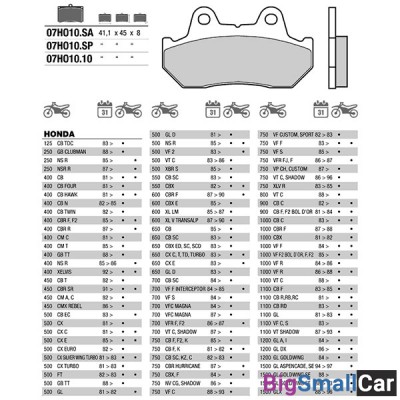 Тормозные колодки BREMBO CARBON CERAMIC 07HO1010