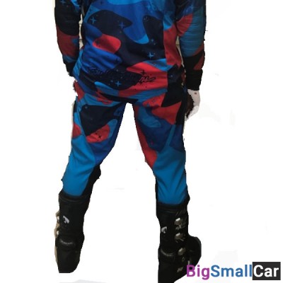 Мотобрюки кроссовые TroyLee Design SeAir CosmicCamo blue 34 150-0052