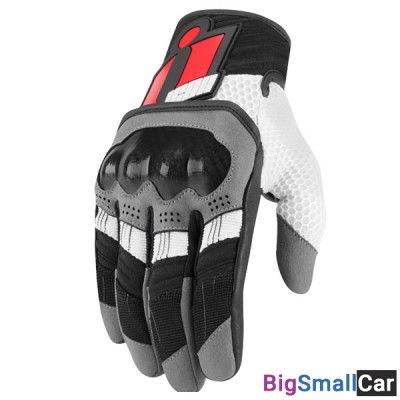 Перчатки ICON OverLord short red S 3301-3136