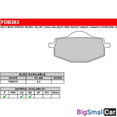 Тормозные колодки FERODO FDB383P